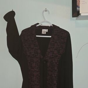 Parsley & Sage Black and Purple Knit Top